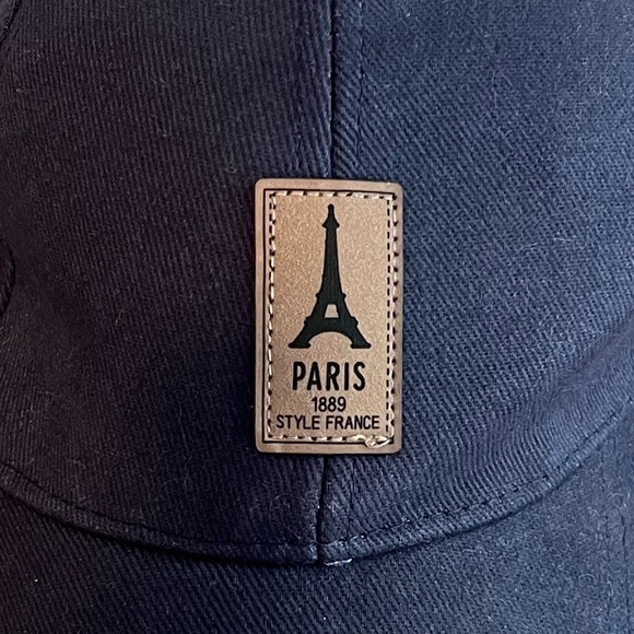 B. Ovet by Style France Paris Navy Blue Eiffel Tower Logo Baseball Cap Hat. - Picture 3 of 8